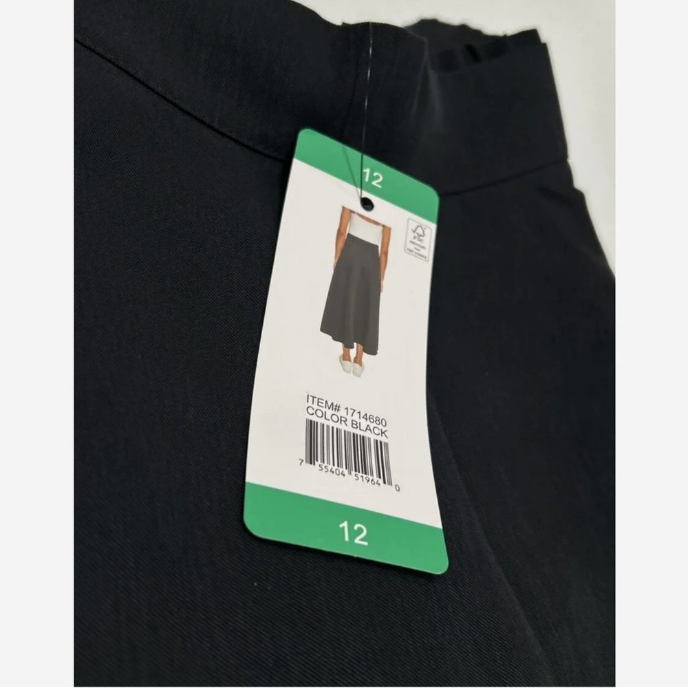 🌸 NWT DKNY Ladies' Maxi / Midi Skirt Black - Picture 5 of 11